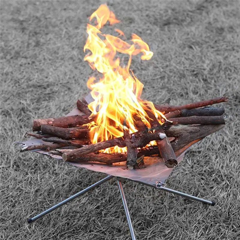 Outdoor Fire Pit and BBQ Grill